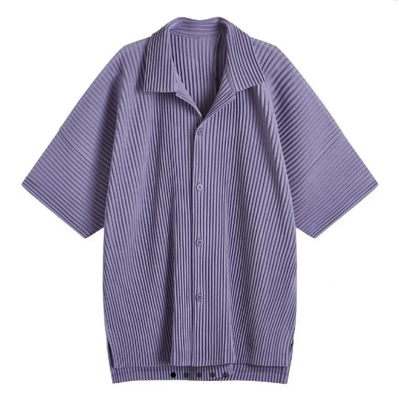 HOMME PLISSÉ ISSEY MIYAKE PLEATED VACATION SHIRT Purple - Picture 5 of 14